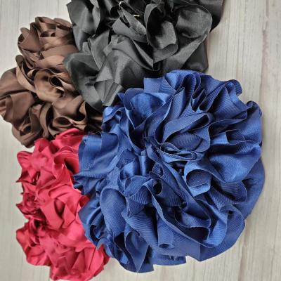 China Beautiful fashion scrunchies for women muslim hijab wear cut flower hair band scrunchies for sale