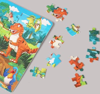 China Cartoon toy F2-419 wooden puzzle for kids, educational cartoon wooden animal puzzle, kids early learning wooden jigsaw puzzle for sale