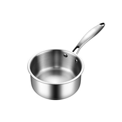 China Stainless Steel Tri Fold Stainless Steel Pans Long Handle Durable Stainless Steel Casserole Deep Heavy Duty Casserole With Lid For Sale for sale