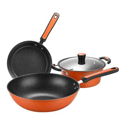 China Stocked Quality Guaranteed Suitable Price Cooking Non Stick Soup Pot Sets for sale