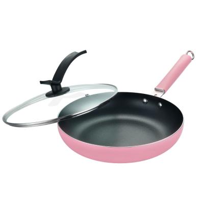 China Modern Durable And High Quality 3003 Induction Non-Stick Aluminum Bottom Pink / Blue / Green Deep Fryer Pan for sale