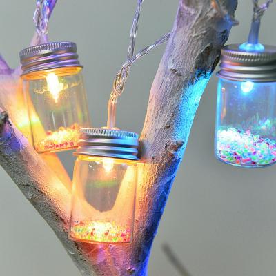 China Christamas Home Decoration Decoration Glass Bottle with RGB LED Light, Small Beads Inside for Christmas for sale