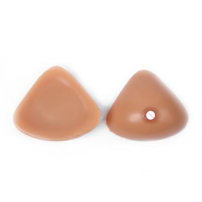 China Fake Breast Silicone Breast Forms Silicone Fake Mother Cd Self Adhesive Triangular Medical Disguise Fake Breast Pads After Surgery for sale