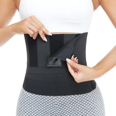 China Antibacterial High Elasticity Wrap Bandage Waist Trainer Back Lumbar Waist Support Belt Grasp Spiral Wrap Band for sale