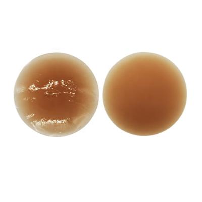 China Invisible Non-Toxic Reusable Nipple Cover Silicone Coffee Color Adhesive Silicone Nipple Cover for sale