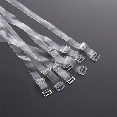 China Removable Reusable Strapless Transparent Plastic Bra Strap Multifunctional Durable Clear Elastic Band for sale