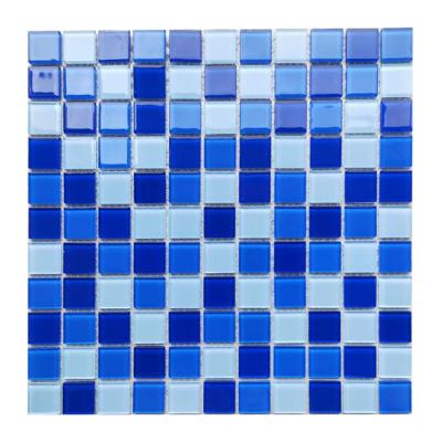 China Modern / Classic Manufacture Crystal Glass Mosaic Wall Decoration Swimming Pool Tiles Glass Mosaic for sale