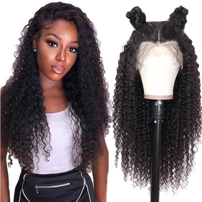 China Curly Afro Kinky Curly Lace Front Wigs 360 Lace Front Wigs Pre Plucked With Baby Hair For Black Women for sale