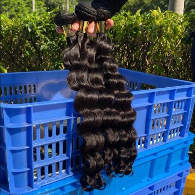 China Deep Wave 10A Mink Brazilian Hair Raw Virgin Hair Cuticle Aligned Virgin Hair Bundles With Closure DHL Express for sale