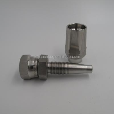 China 304 stainless steel reusable hydraulic hose crimping fittings for sale