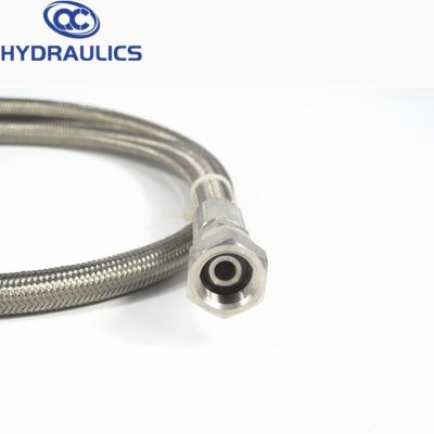 China Hydraulic Flexible Braided PTFE Stainless Steel Water Hose Assembly for sale