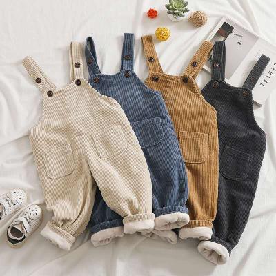 China Winter Baby Kids Pants Eco-friendly Comfortable Breathable Corduroy Fashion High Quality Jumpsuits for sale