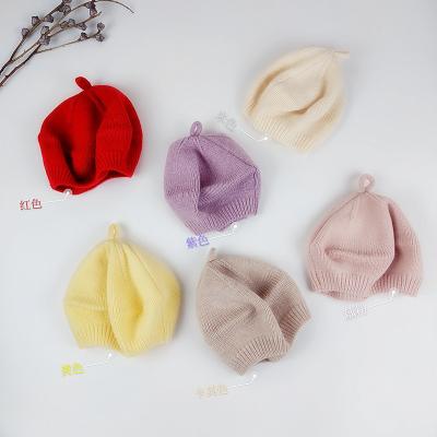 China Absorb the sweat squad is wet children's beret solid color warm Mao knitting painter for sale