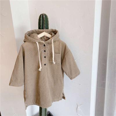 China Children's Breathable Corduroy Plus Hooded Wool And Cotton Jacket Cotton-padded Coat for sale