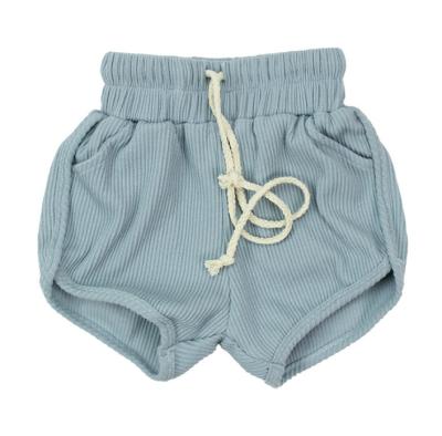 China Newborn Cotton Baby Boy and Girls Solid Color Bloomers Pants with Drawstring for sale