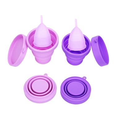 China Healthy Cup Menstrual Folding Menstrual Sterilizer Silicone Menstrual Cup Holder for sale