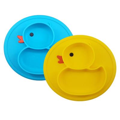 China Sustainable Kids Baby Mat Toddler Mat Place Food Dinner Plate Feeding Dishes Silicone Divided Dish for sale