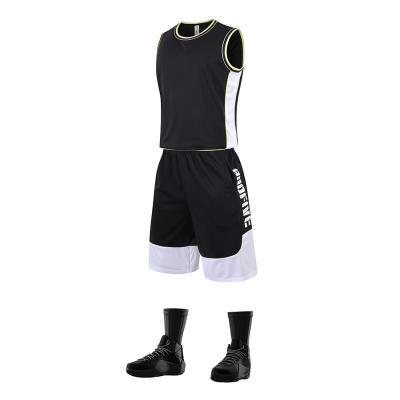 China Wholesale best quality 100% polyester jesey basketball team uniform white red and black price antibacterial cheap color good design for sale