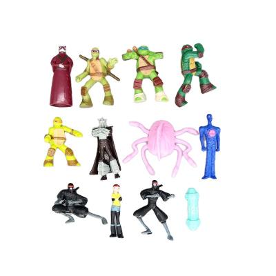 China 12pcs Plastic Ninja Turtle Movie Raphael Action Figure Model Toy for Kids Anime Doll Birthday Gifts for sale