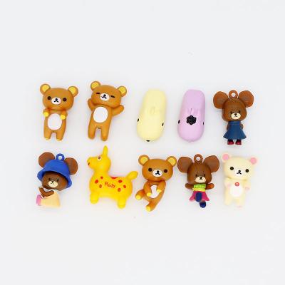 China Wholesale Plastic Cute Cartoon Memory Stick Bear Form Model Animel Pvc Figures for sale