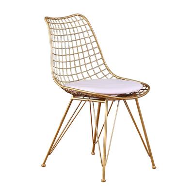 China Free Sample Morden Dining Wire Metal Gold Mesh Modern Toltex Black Platner Stainless Steel Bar Manufacturers White Wire Chair for sale