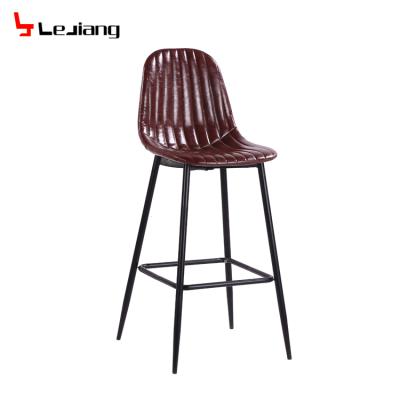 China Modern cheap modern leather bar stool umpire chair with footrest, white bar stool chair for sale