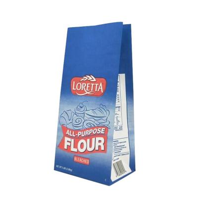 China BIODEGRADABLE Custom White Kraft Paper Flour Bags For Packaging for sale