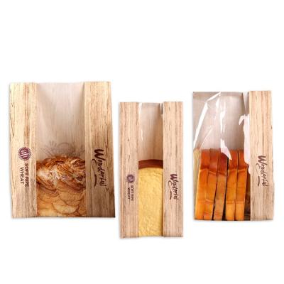 China Reusable Disposable Wooden Style Bread Bag For Packaging for sale