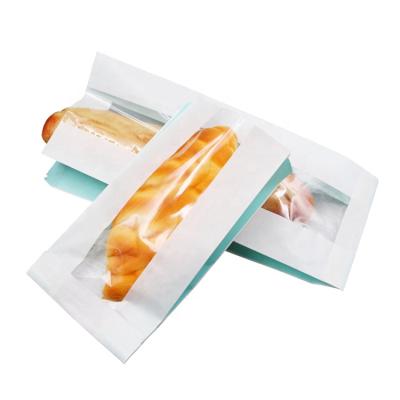 China Disposable Personalized Baguette Bread Bags With White Kraft Paper for sale