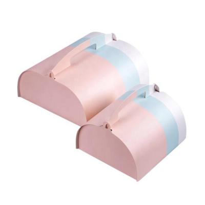 China Biodegradable Custom Printed Cardboard Paper Mousse Cake Packaging Box For Wedding for sale