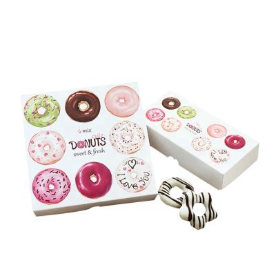 China Disposable Wholesale Custom Cardboard Paper Donut Box For Packaging for sale