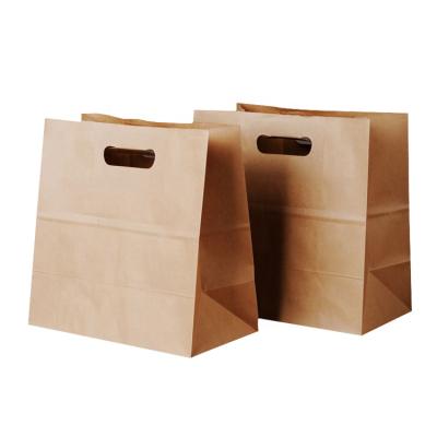 China Recyclable take away brown paper bag for lunch for sale