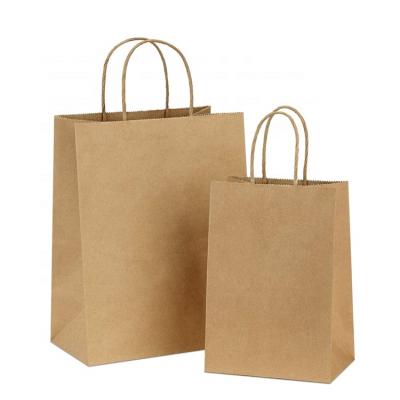 China Recyclable Take Out Kraft Paper Packaging Bag Packaging Paper Bag for sale