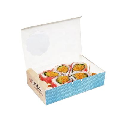 China Disposable Custom Disposable Cardboard Sushi Box With Window for sale