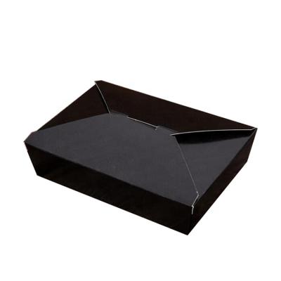 China Disposable Custom Black Food Container Box For Restaurant for sale