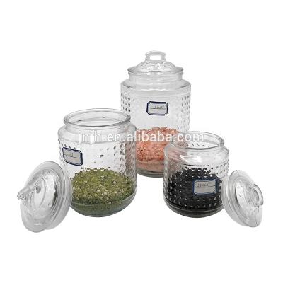 China Freshness Preservation Kitchen Storage Glass Jar 1 Liter Glass Container for sale