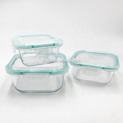 China Microwavable Airtight Glass Food Container Set For Food Storage BPA Free for sale