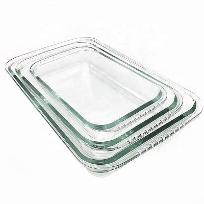 China Stored Oven Safe Bakeware Set Baking Dish Glass Baking Tray Multi-specification for sale