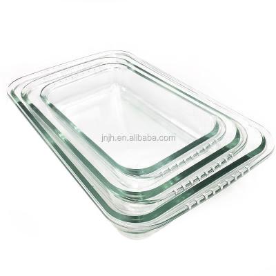 China Sustainable High Oven Safe Borosilicate Glass Baking Set Baking Mold for sale