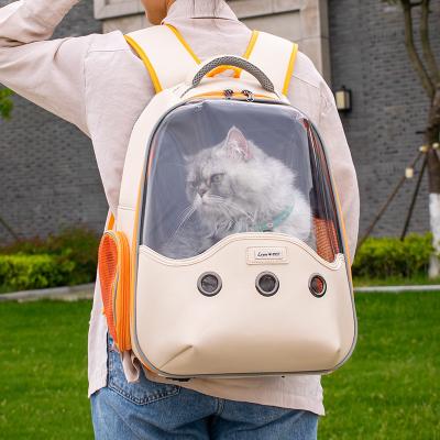 China Autumn And Winter Double Cat Bag Appearance High Level Shoulder Cat Bag Fashion Color Pet Bag Pet Stored Backpack for sale