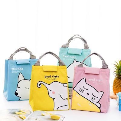 China New Cute Waterproof Portable Lunch Bag Cartoon Insulated Large Lunch Box Bag for sale