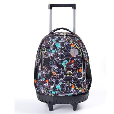 China 2022 Other Custom Cartoon Boys Pull Rod Backpack Set School Fashion Rolling High Quality Schoolbag for sale