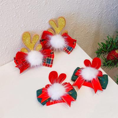 China NEW Fashion Hair Bow Solid Hair Clips Cute Corduroy Hairpins For Kids Christmas Party DIY Headwear Hair Accessories for sale