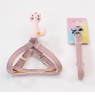 China Sustainable Luxury Pet Collar Cat Halter Collar Best Seller Pet Decoration Traction Belt-Harness for sale