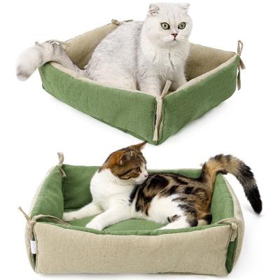 China Low Price Pet Beds Summer Breathable Genuine Pet Nest Sofa Double Sided Soft Pet Blanket Bed Mat Double Sided for sale