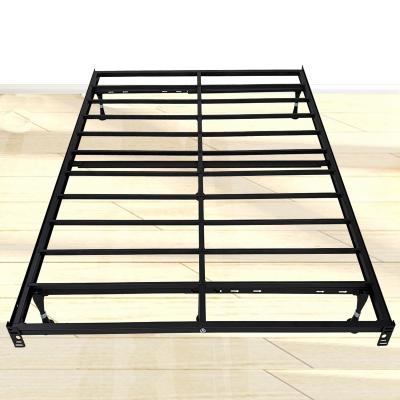 China Foldable Super Queen Size Metal Bed Frame Grade Rails King Metal Frame for sale