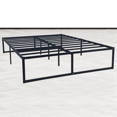 China Foldable No Noise Queen Bed Frame Heavy Duty 14 Inch Metal Platform Bed Base Mattress Base for sale