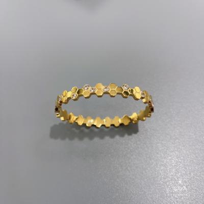 China Bij Mijn van de de Bergkristallenarmband van Honey Series 18k Gouden Armband van de het Roestvrije staalgreep Te koop