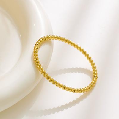 中国 Party Gold Bead Bracelet 14K Gold Plated Bead Ball Bracelet Stretchable Fashion 販売のため