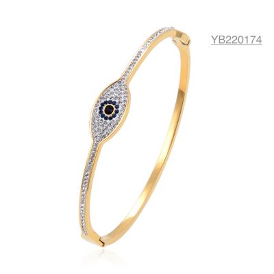 Cina Stainless Steel Ladies Gold Plated Bracelet Bangle Jewelry Type eyes Bracelets Bangles in vendita